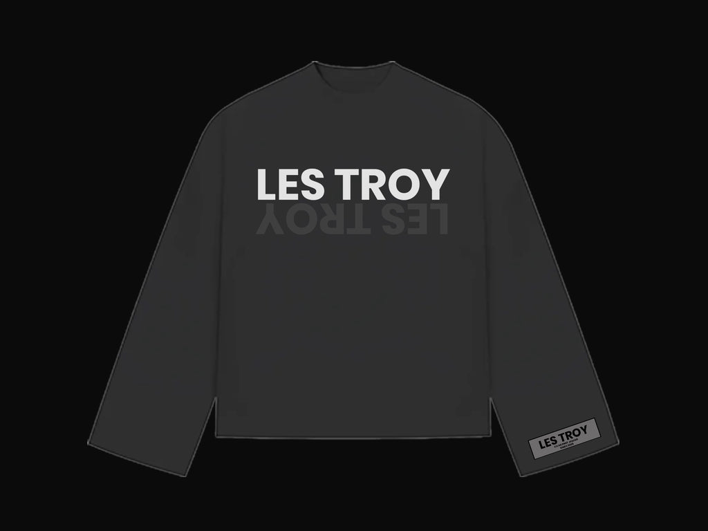 LES TROY “ÇA NE FINIT JAMAIS” Heavyweight Long Sleeve – Black