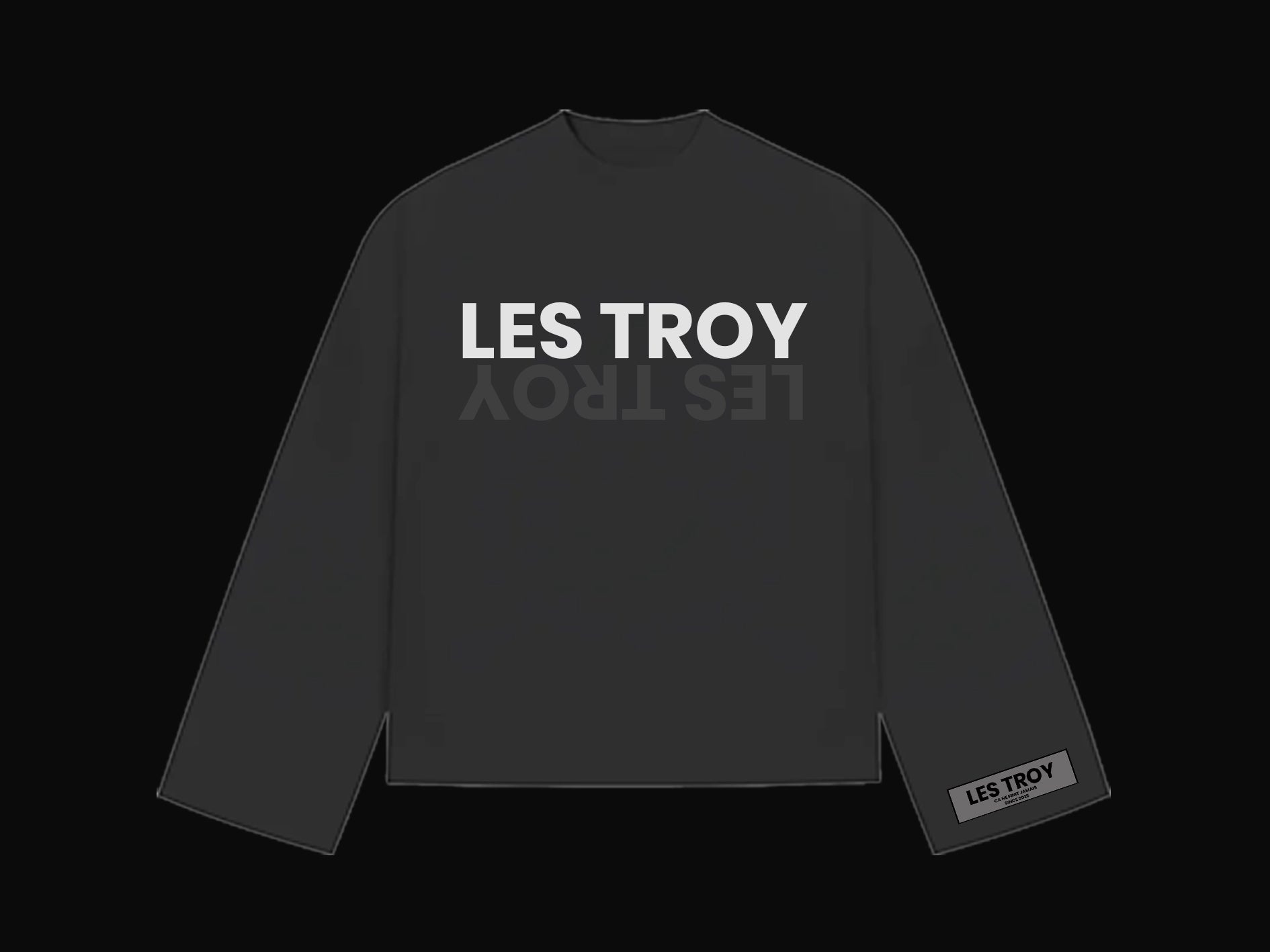 LES TROY “ÇA NE FINIT JAMAIS” Heavyweight Long Sleeve – Black
