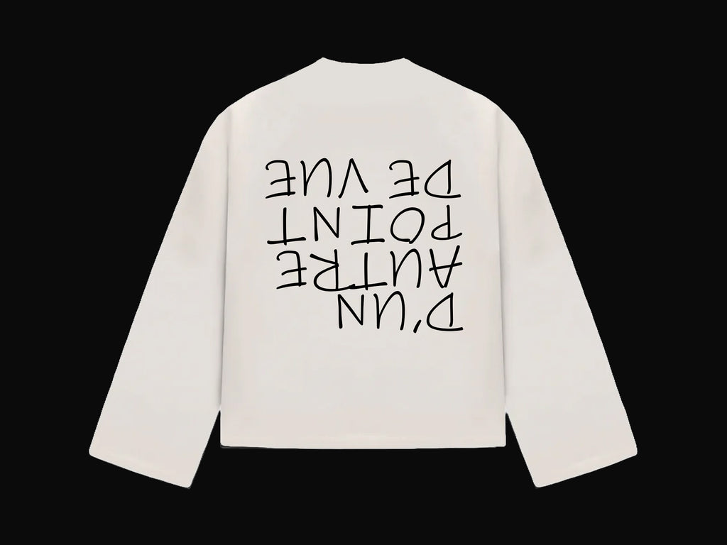 LES TROY “FROM ANOTHER POINT OF VIEW” Heavyweight TEE – BROKEN WHITE