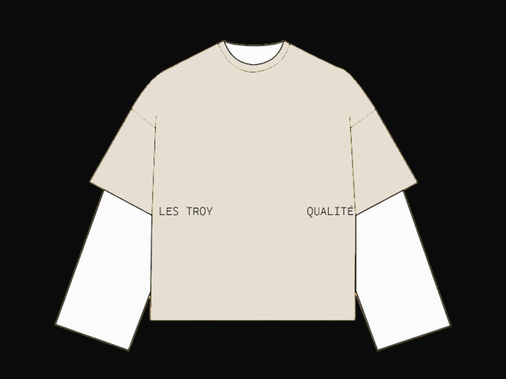 LES TROY Heavyweight Long Sleeve – BROKEN WHITE / WHITE