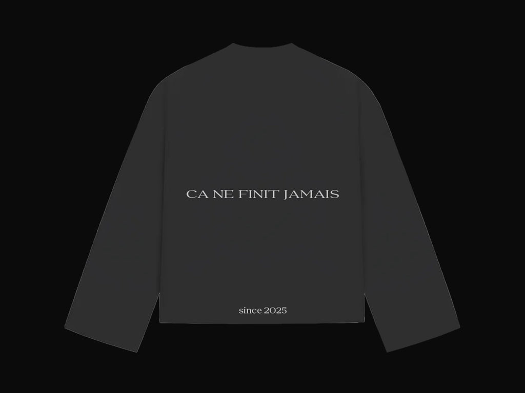 LES TROY “ÇA NE FINIT JAMAIS” Heavyweight Long Sleeve – Black